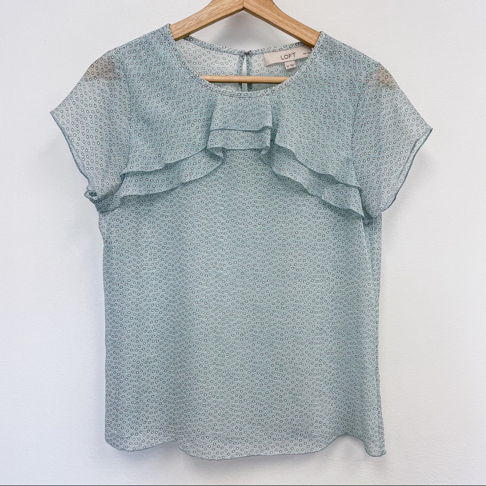 LOFT SHORT SLEEVE BLOUSE